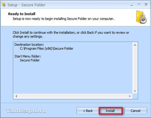 Cài và sử dụng Secure Folder khóa thư mục trên máy tính