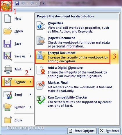 Đặt mật khẩu, password cho file Excel