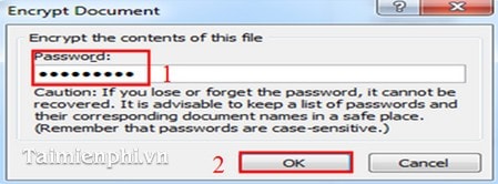 Cách cài mật khẩu cho file excel 2007 mới nhất