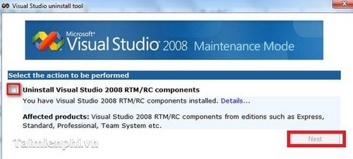 Hướng dẫn gỡ, loại bỏ Visual Studio 2008 trên máy tính