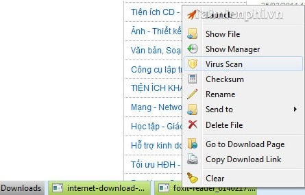 Firefox - Quản lý các file download trên thanh trạng thái