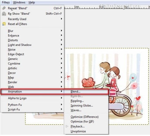 Tạo ảnh động, GIF bằng GIMP