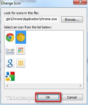 Thay đổi icon trình duyệt Google Chrome ngoài Desktop