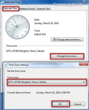 Tự động cập nhật thời gian, ngày giờ khi kết nối Internet cho máy tính, laptop