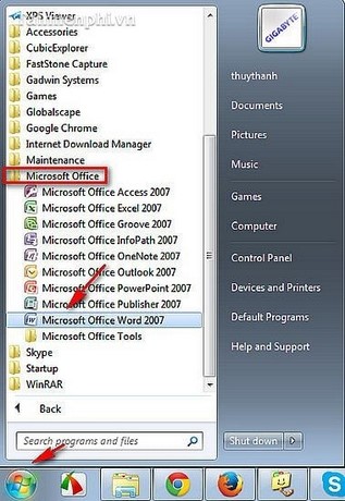 Cài đặt và sử dụng Microsoft Office 2007 trên máy tính