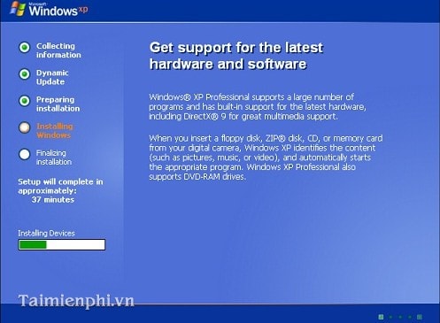 Cài Win XP từ ổ đĩa CD, setup Windows XP qua ổ đĩa CD, DVD