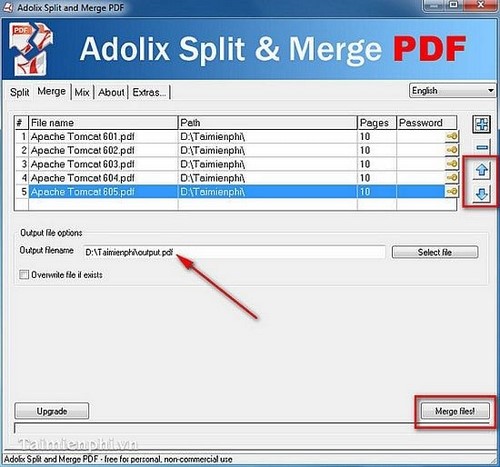 Hướng dẫn ghép nối file PDF bằng Adolix Split Merge PDF trên PC