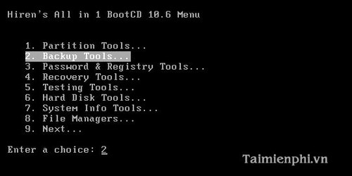 Cách ghost Win 7, ghost Windows 7 bằng đĩa Hiren Boot's CD 3
