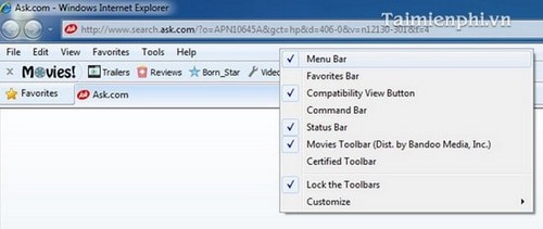 Gỡ bỏ Certified Toolbar, Ilivid Searchnu... khỏi trình duyệt