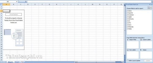 Excel - Sử dụng công cụ PivotTable và PivotChart phân tích dữ liệu