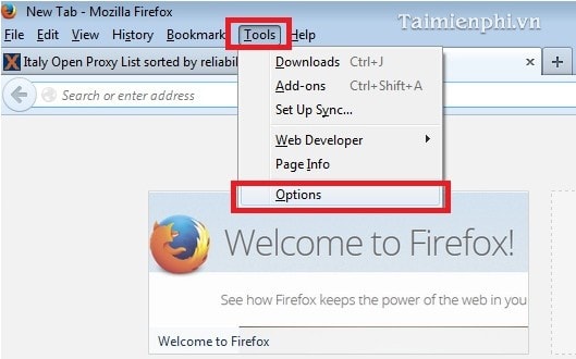 Cách đổi Proxy Firefox, thay địa chỉ ip trên Firefox