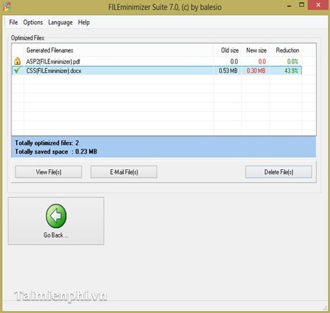 FILEminimizer Suite - Giảm dung lượng file dữ liệu nhanh và hiệu quả