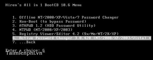 Hướng dẫn phá mật khẩu đăng nhập vào Windows XP