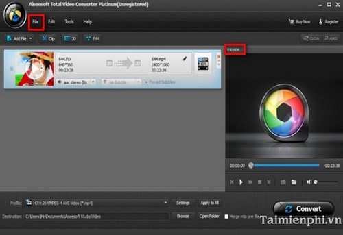 Chuyển đổi Video bằng Aiseesoft Total Video Converter