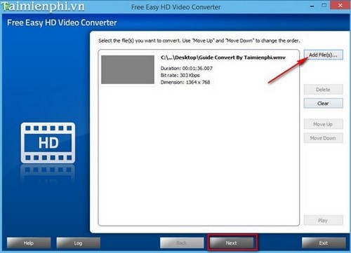 Chuyển đổi Video bằng Free Easy HD Video Converter