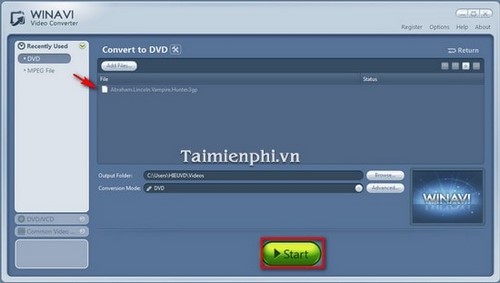 Chuyển đổi Video bằng WinAVI Video Converter