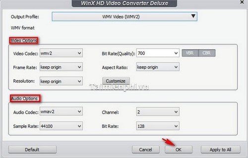 Chuyển đổi Video bằng WinX HD Video Converter Deluxe