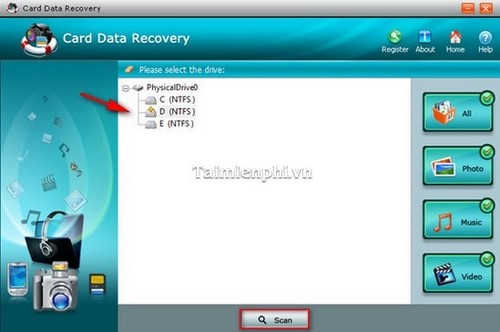 Card Data Recovery - Khôi phục, lấy lại dữ liệu bị mất hiệu quả