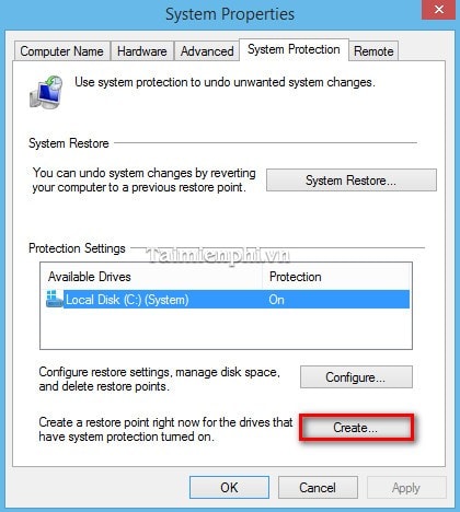 Sao lưu, phục hồi hệ thống trong Windows 8.1