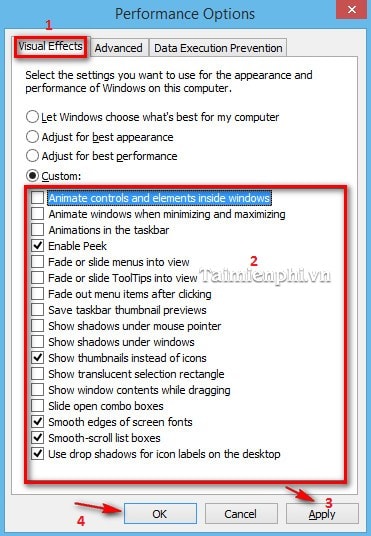 Tối ưu hóa hiệu suất hoạt động của Windows 8