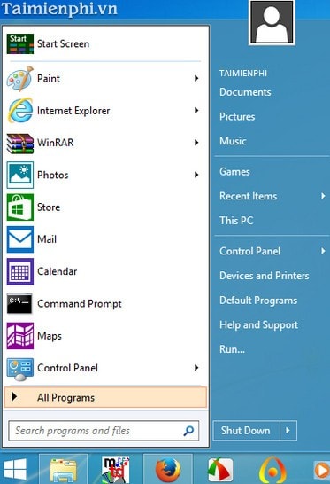 Tổng hợp các cách tạo nút Start trên Windows 8
