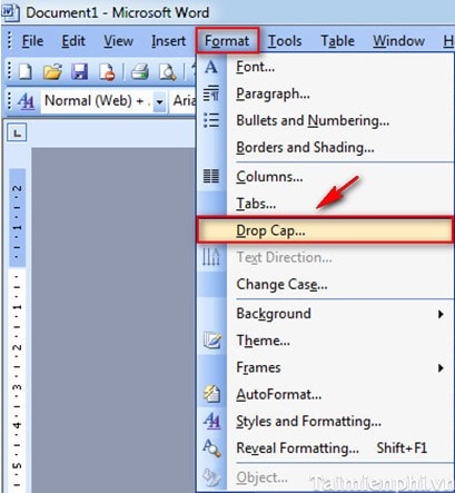 Word - Cách chia cột, tạo Dropcap trong văn bản Word