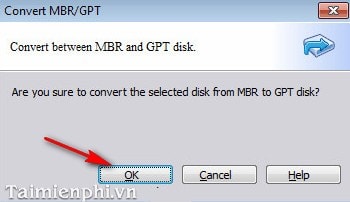 Chuyển đổi MBR sang GPT trên ổ cứng không mất dữ liệu với Aomei Partition Assistant 4