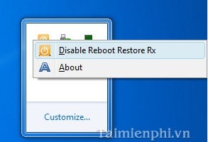 Đóng băng ổ cứng, hệ thống bằng Reboot Restore Rx