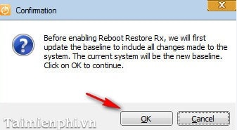 Đóng băng ổ cứng, hệ thống bằng Reboot Restore Rx