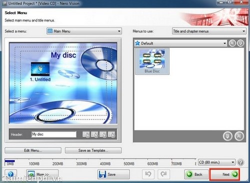 Hướng dẫn ghi đĩa hình DVD/CD chạy trên đầu đĩa bằng Nero