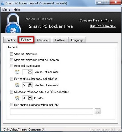 Smart PC Locker Pro - Khóa máy tính nhanh và đơn giản