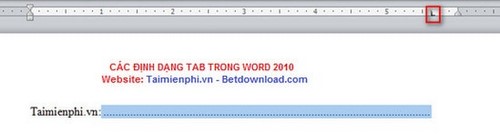 Cách định dạng Tab trong Word 2010 5