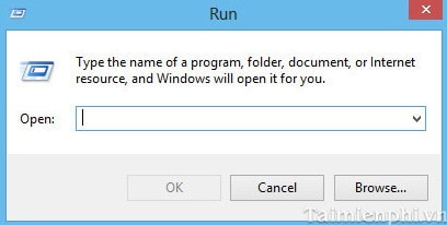 Cách mở hộp thoại Run trong Windows 8