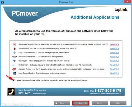Chuyển dữ liệu từ Windows XP sang Windows 7/8 bằng PCmover Free