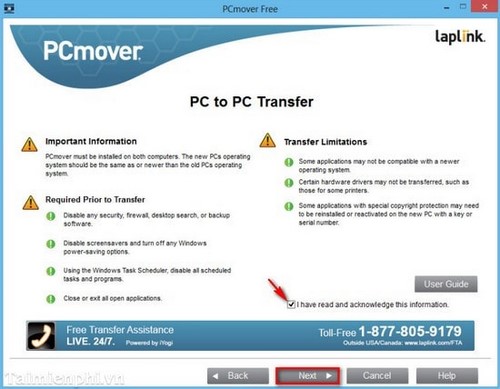 Chuyển dữ liệu từ Windows XP sang Windows 7/8 bằng PCmover Free