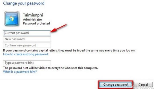 Cài mật khẩu máy tính, tạo Password cho máy tính, Laptop 25