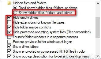 Cách hiện File và Folder bị ẩn trong Windows 8