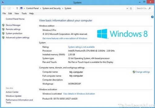 Kích hoạt lại Windows 8 khi cài lại máy tính