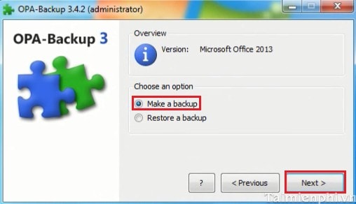 Sao lưu bản quyền Microsoft Office với OPA Backup