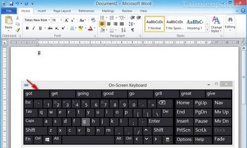 Cách sử dụng bàn phím ảo On-Screen Keyboard trên máy tính