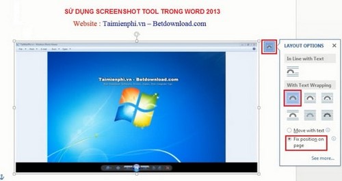 Word - Sử dụng Screenshot Tool trong Microsoft Word 2013