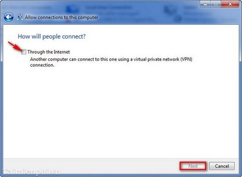 Cách tạo VPN Server trên Windows 7