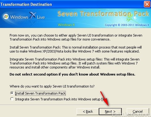 Thay đổi giao diện Windows XP thành Windows 7