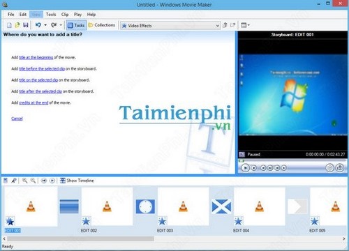 Biên tập, chỉnh sửa Video với Windows Movie Maker