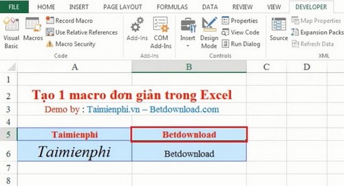 Excel - Cách tạo 1 Macro đơn giản trong bảng tính Excel
