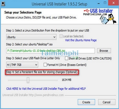 Tạo USB chạy hệ điều hành Linux bằng Universal USB Installer