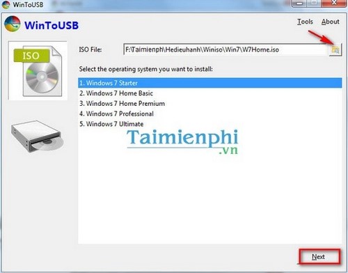 Cài hệ điều hành Windows XP/7 chạy trên USB với WinToUSB