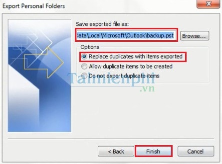Hướng dẫn lưu và Backup Mail trong Outlook 2007