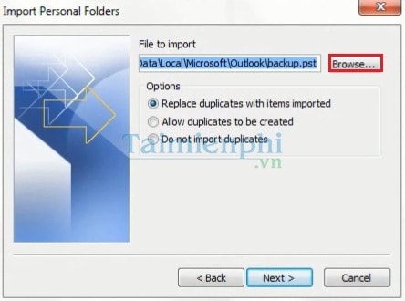 Hướng dẫn lưu và Backup Mail trong Outlook 2007
