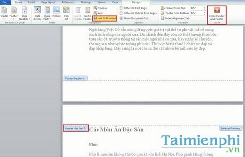 Cách tạo Header và Footer đẹp trong Word 2010